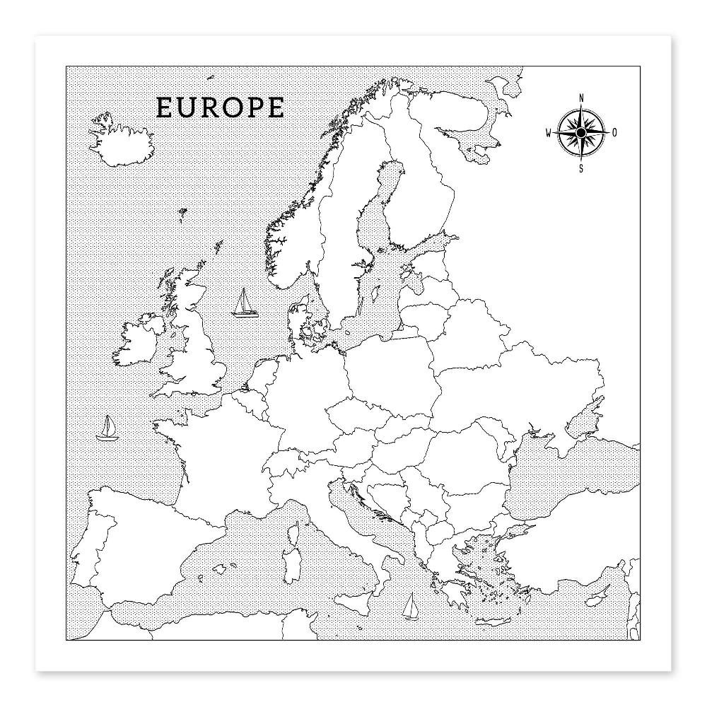 posterlounge Kleurposter Europe