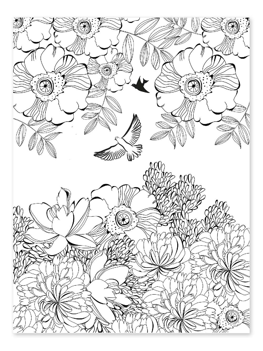 posterlounge Kleurposter Flower thicket