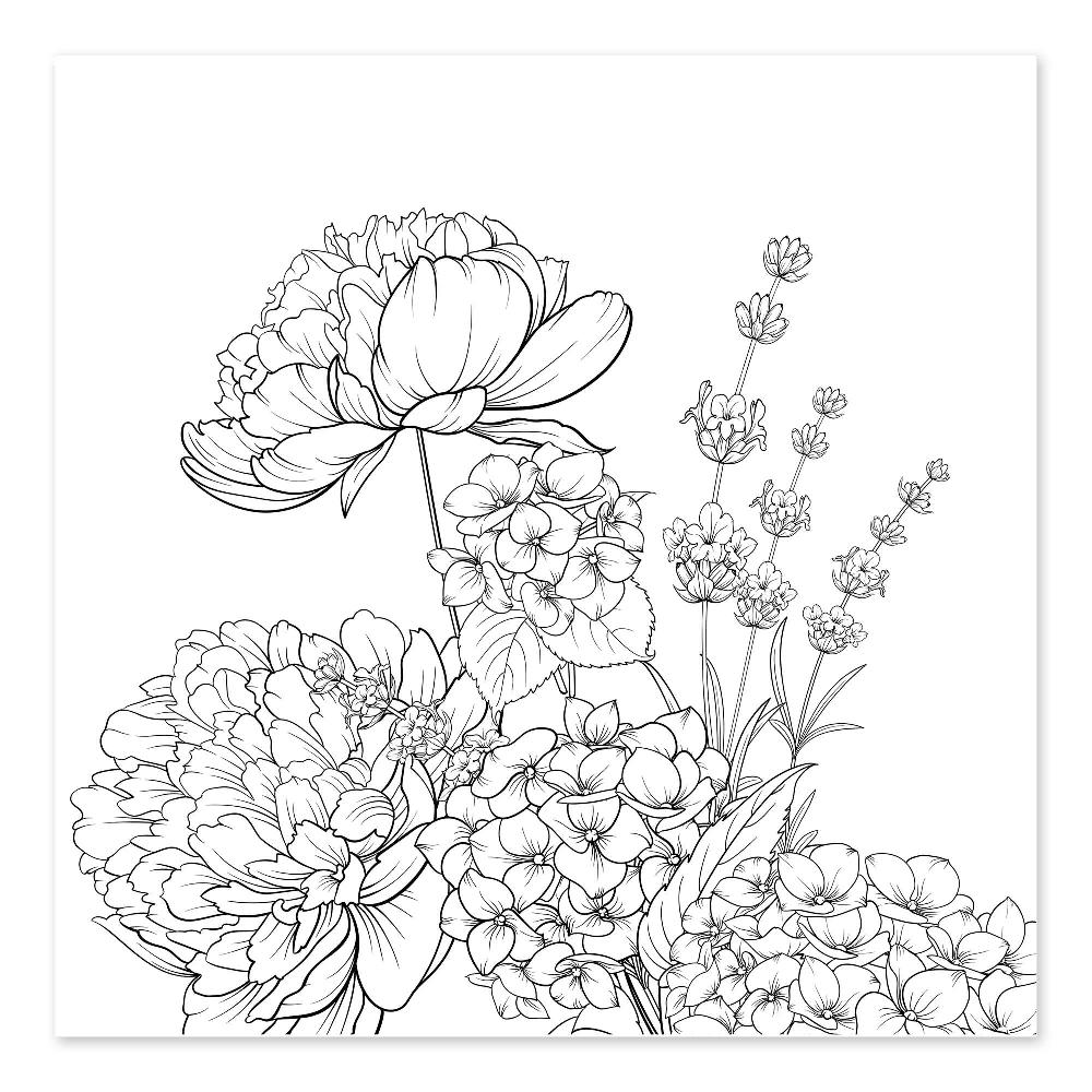 posterlounge Kleurposter Hydrangea bouquet II