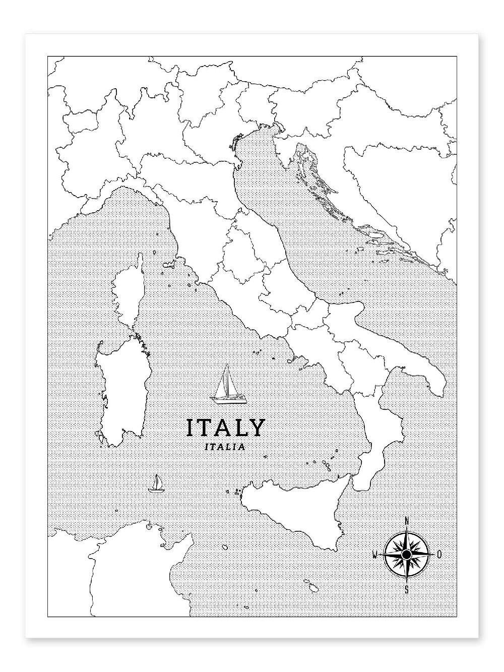 posterlounge Kleurposter Italy