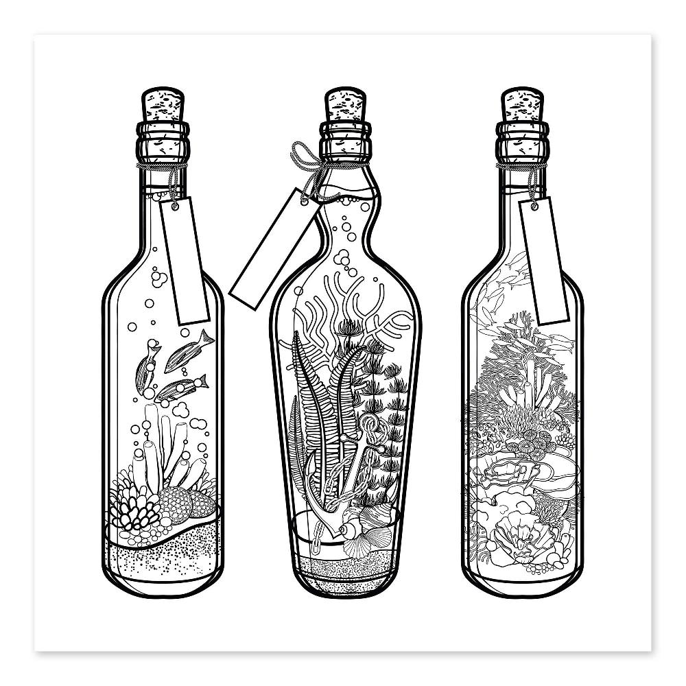 posterlounge Kleurposter Message in a bottle