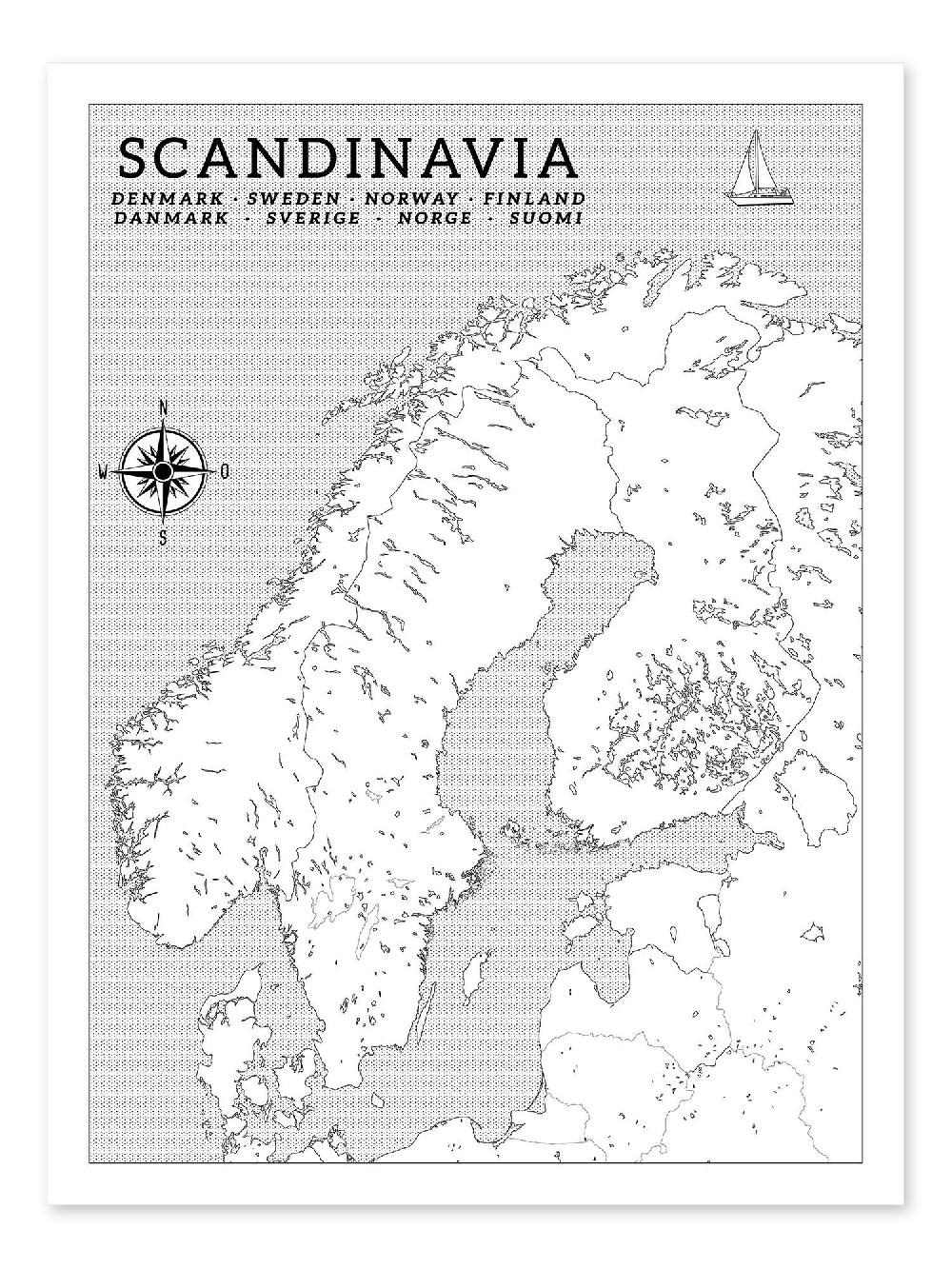 posterlounge Kleurposter Scandinavia