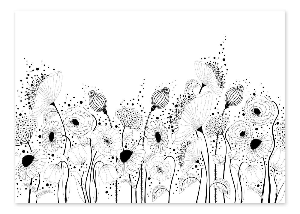 posterlounge Kleurposter Tussen de klaprozen