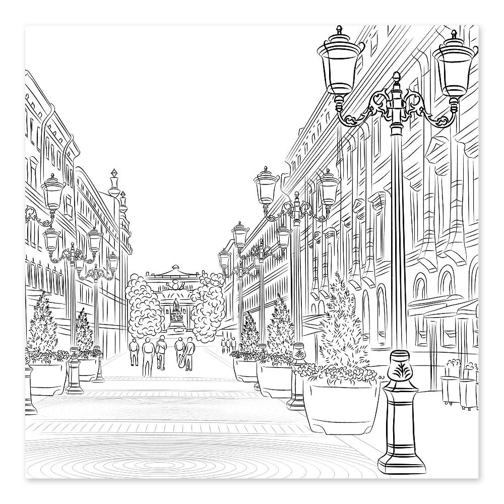 posterlounge Kleurposter Winkelstraat