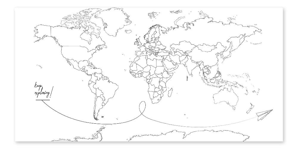 posterlounge Kleurposter World map