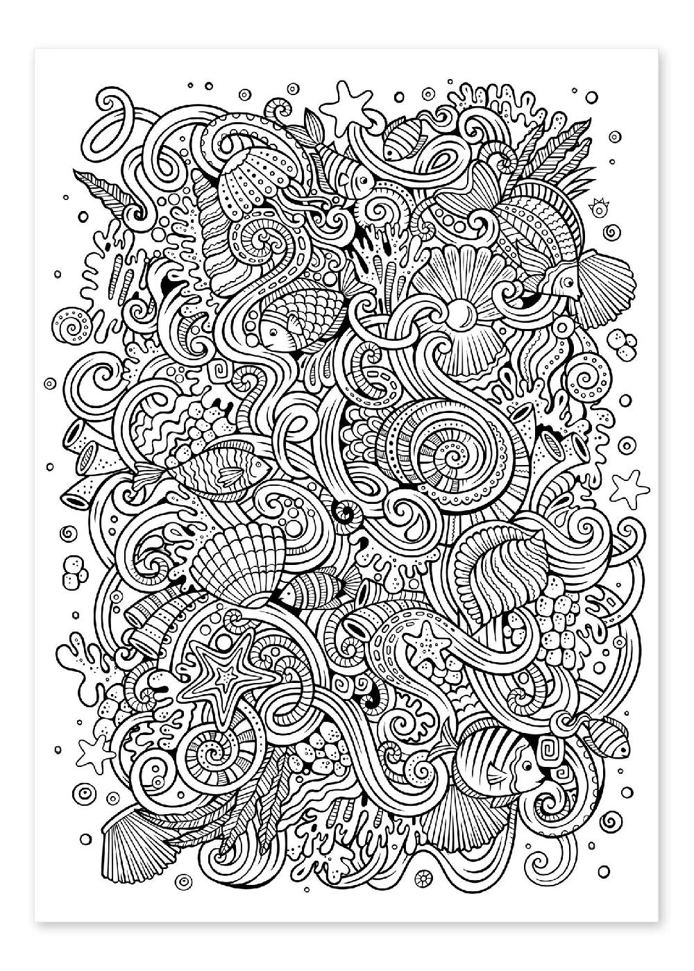 posterlounge Kleurposter Zee collage