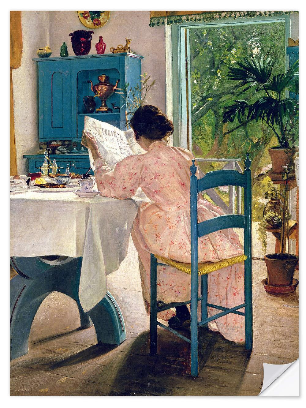 posterlounge Muursticker Aan het ontbijt