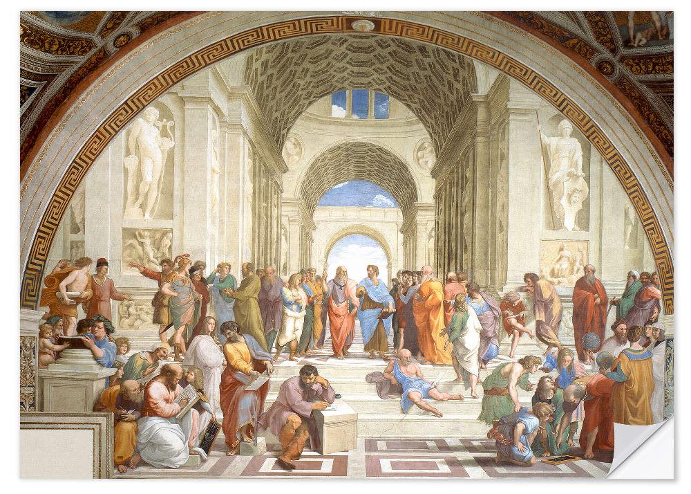 posterlounge Muursticker De school van Athene