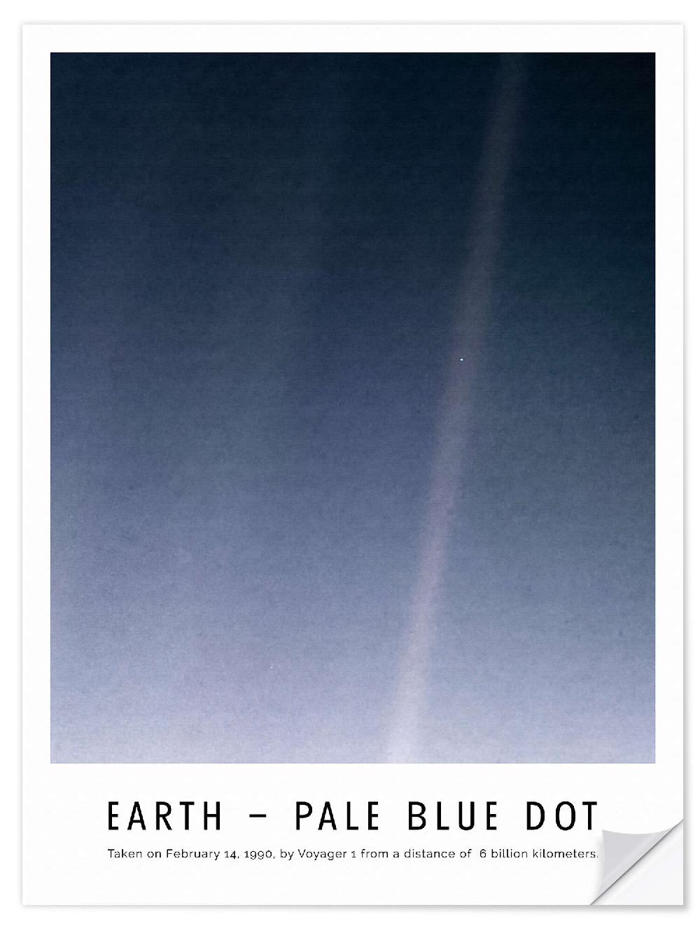 posterlounge Muursticker Earth - Pale Blue Dot