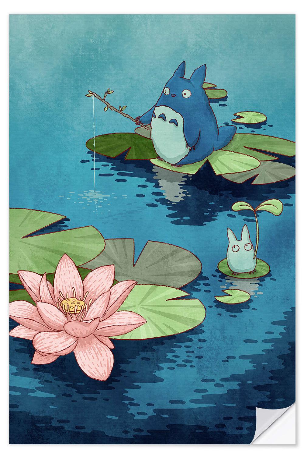 posterlounge Muursticker Fishing in the Pond