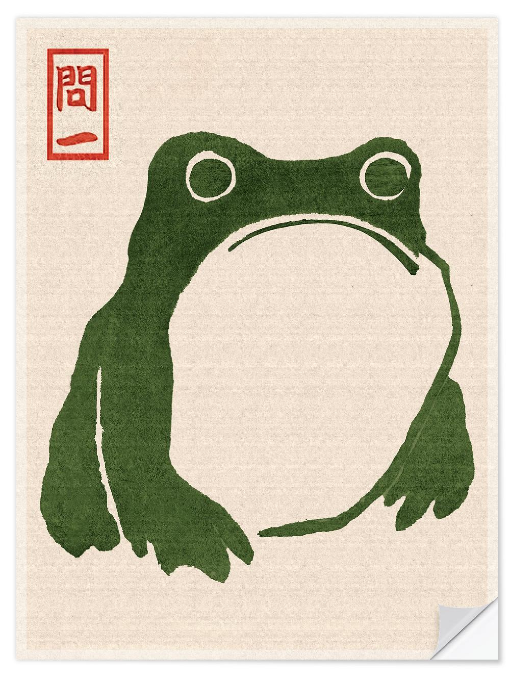 posterlounge Muursticker Grumpy Toad I
