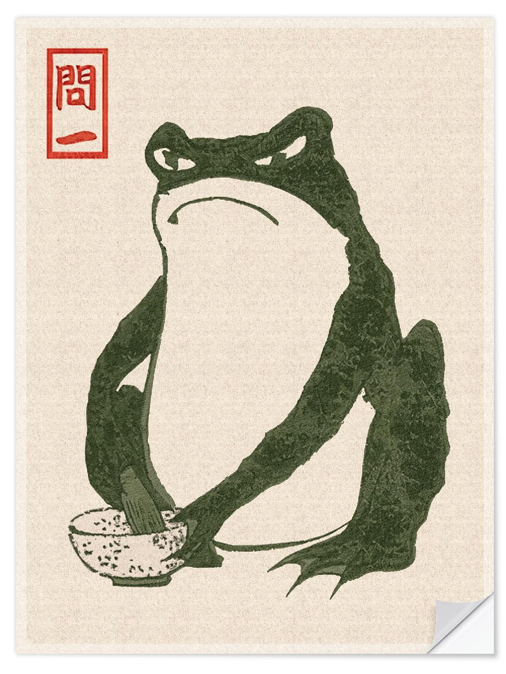 posterlounge Muursticker Grumpy Toad III