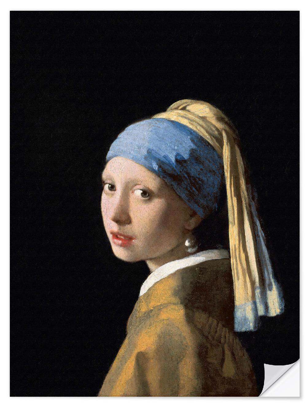 posterlounge Muursticker Meisje Met De Parel