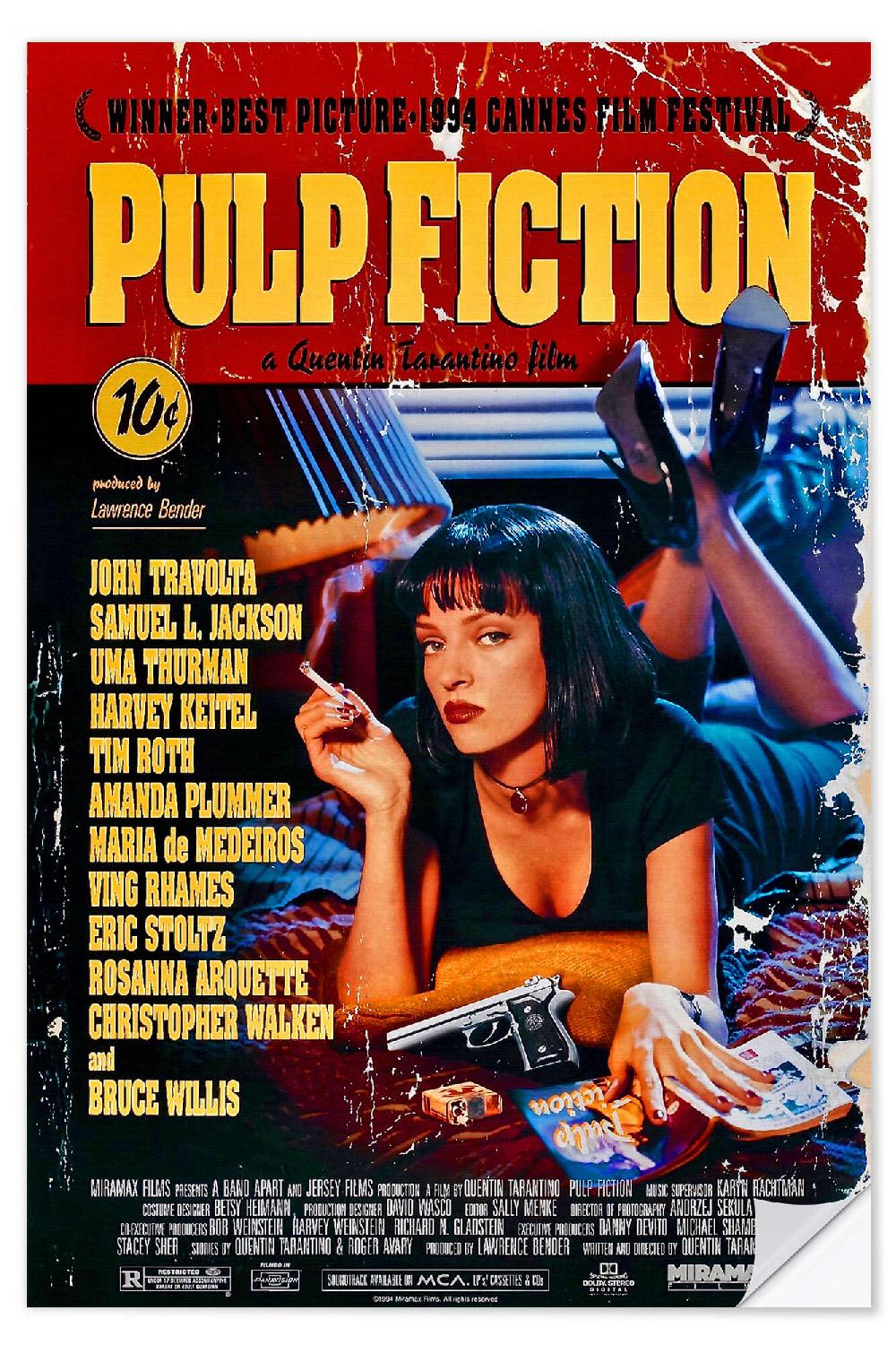 posterlounge Muursticker Pulp Fiction (Engels)