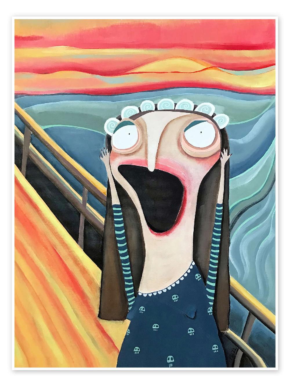 posterlounge Poster A Scream Based on Edvard Munch
