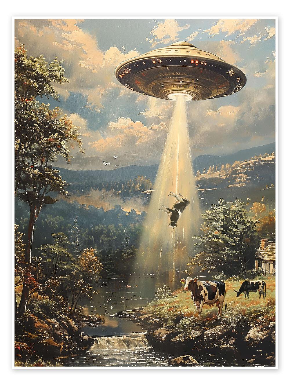 posterlounge Poster Alien Cowspiracy