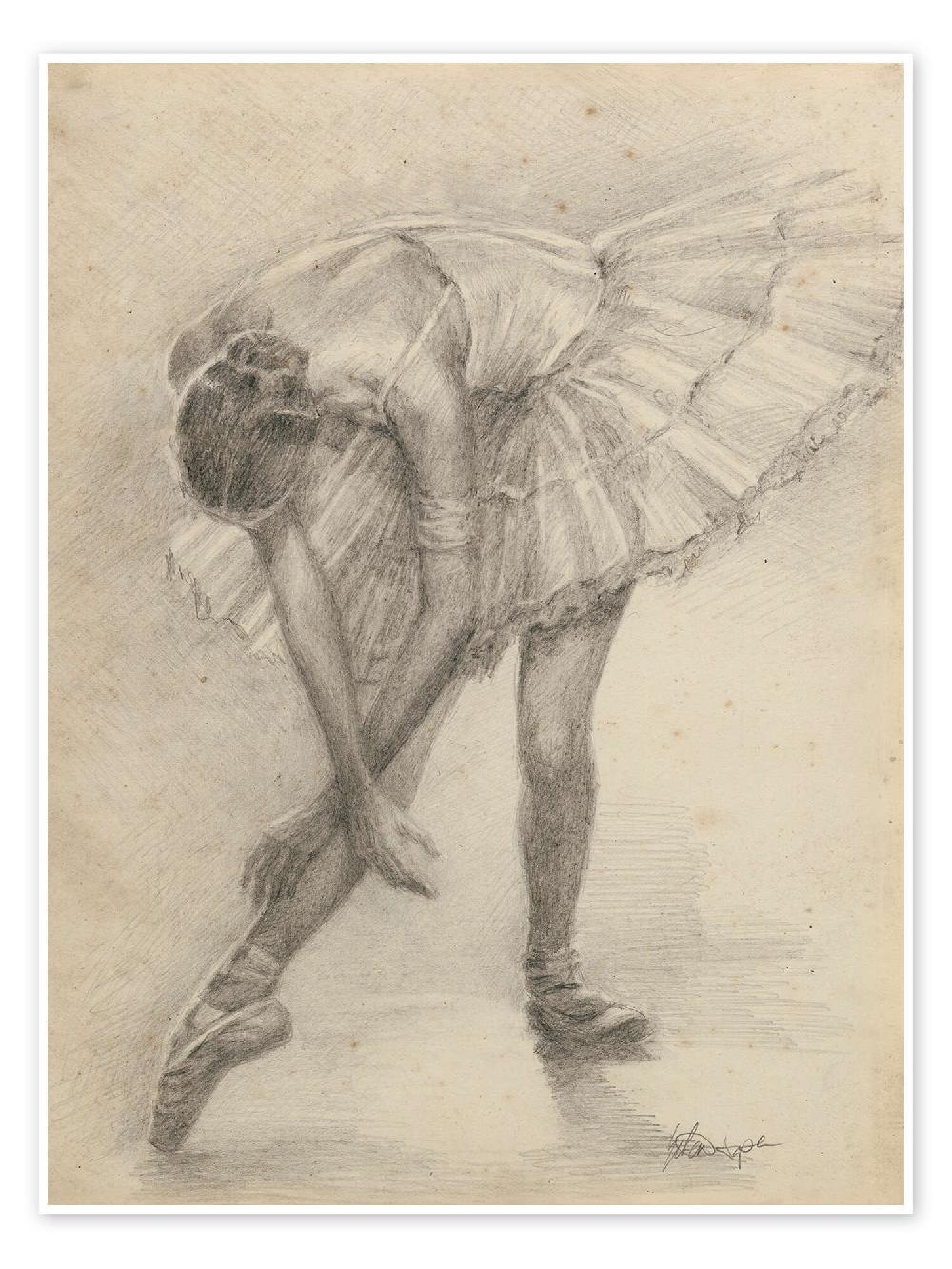 posterlounge Poster Ballerina Study II