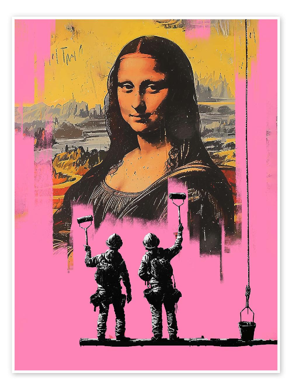 posterlounge Poster Banksy Mona Lisa