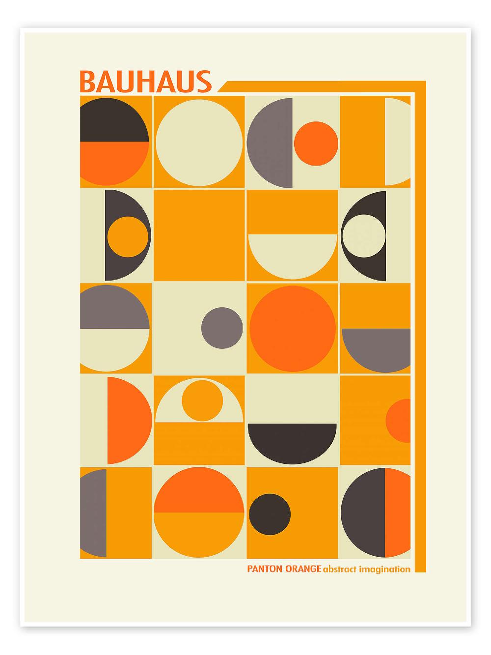 posterlounge Poster Bauhaus - Panton Orange