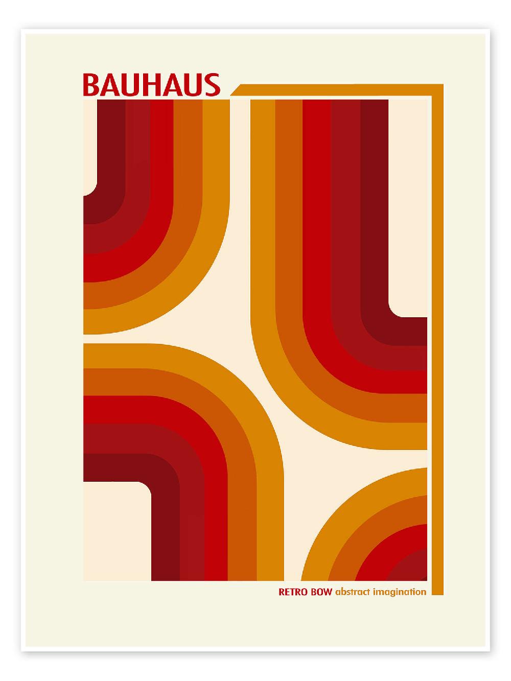 posterlounge Poster Bauhaus - Retro Bow