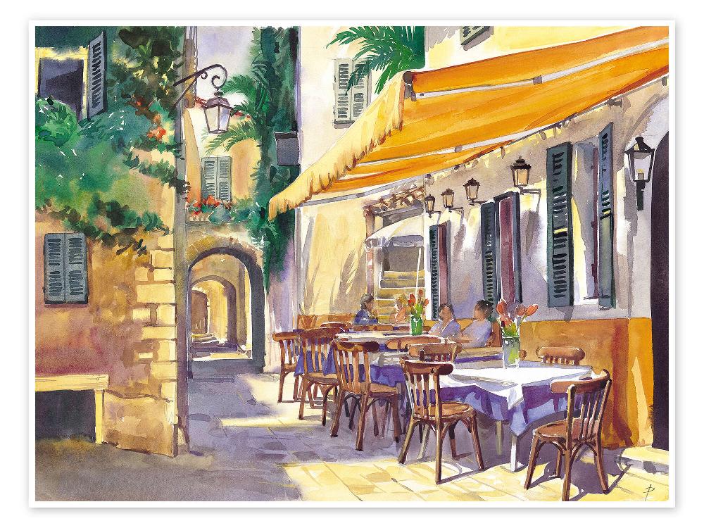 posterlounge Poster Café Provence