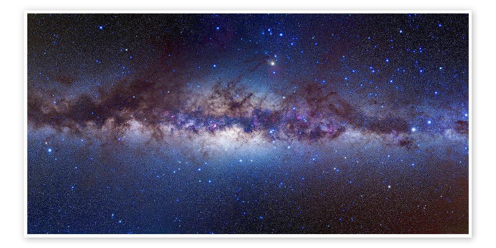 posterlounge Poster Centrum van de melkweg