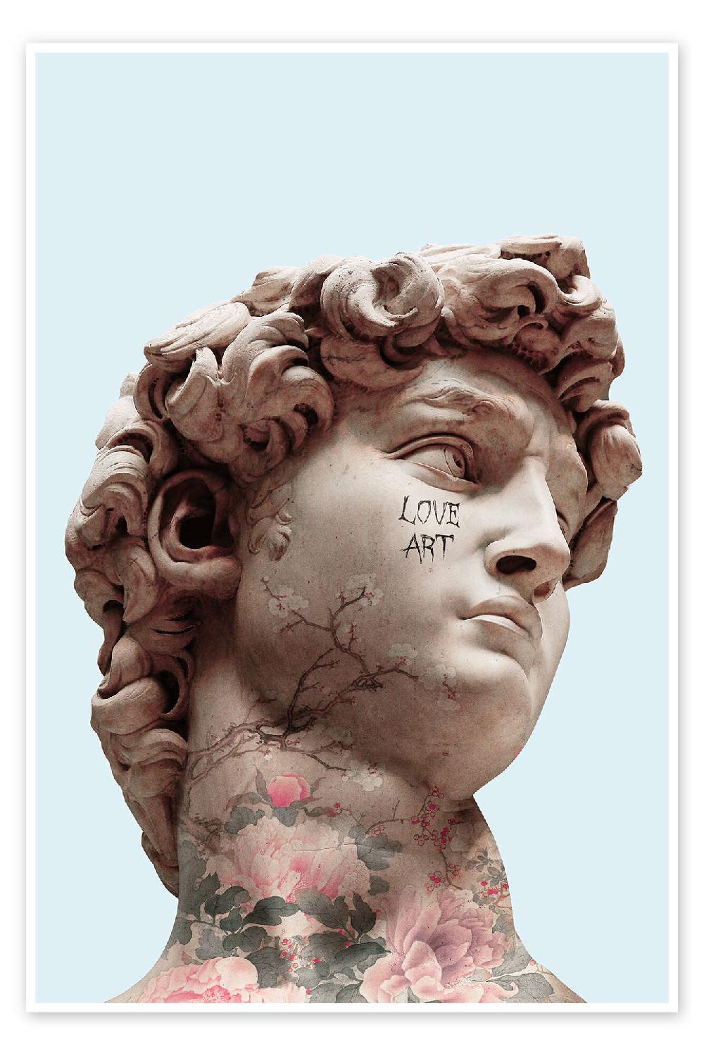 posterlounge Poster David loves art