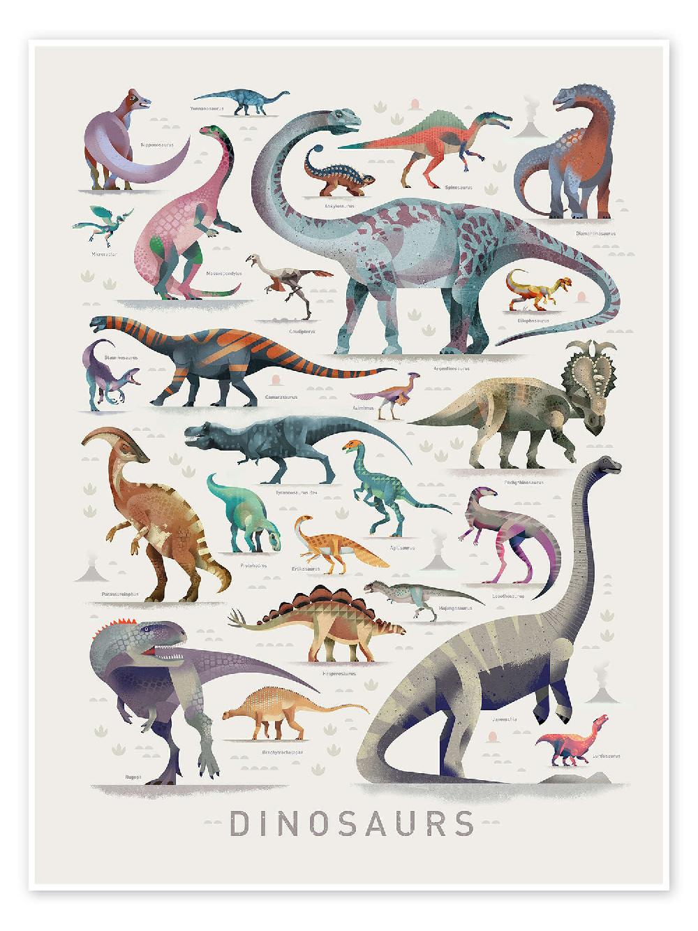 posterlounge Poster Dinosaurussen I