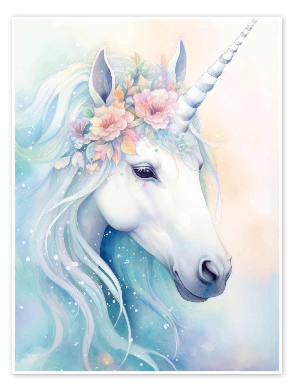 posterlounge Poster Dreamlike Unicorn