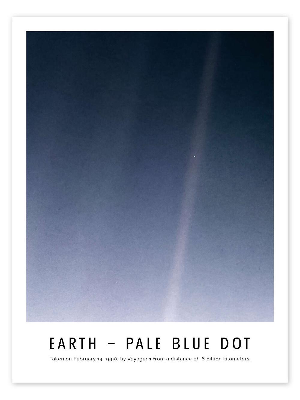 posterlounge Poster Earth - Pale Blue Dot
