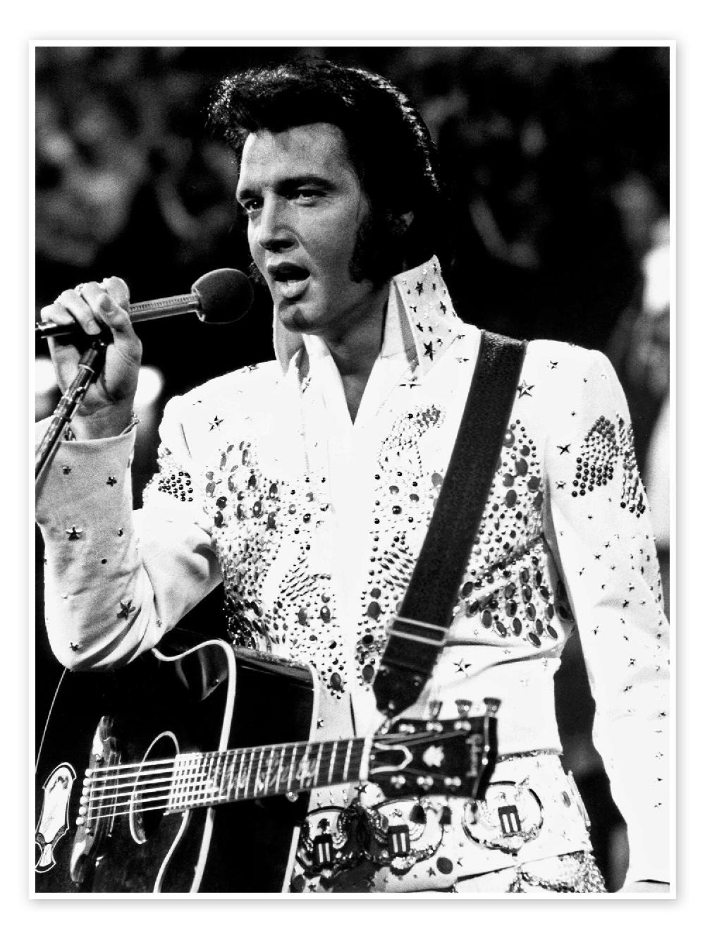 posterlounge Poster Elvis Presley With on Stage