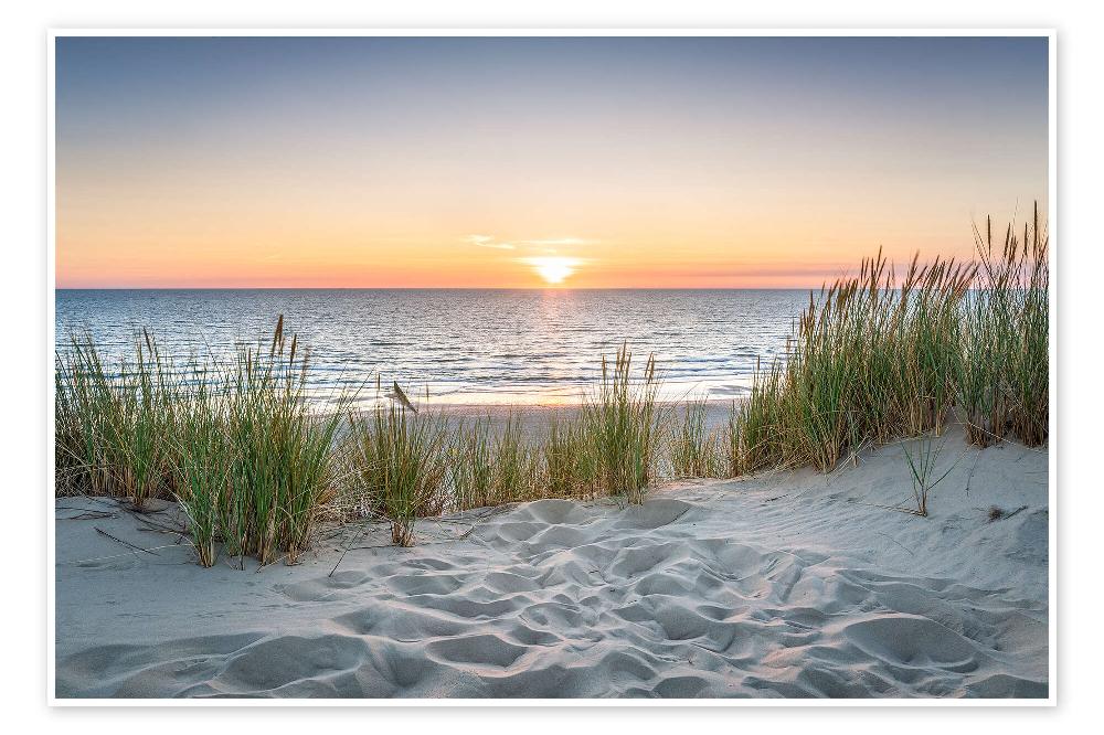 posterlounge Poster Footsteps in the sand II