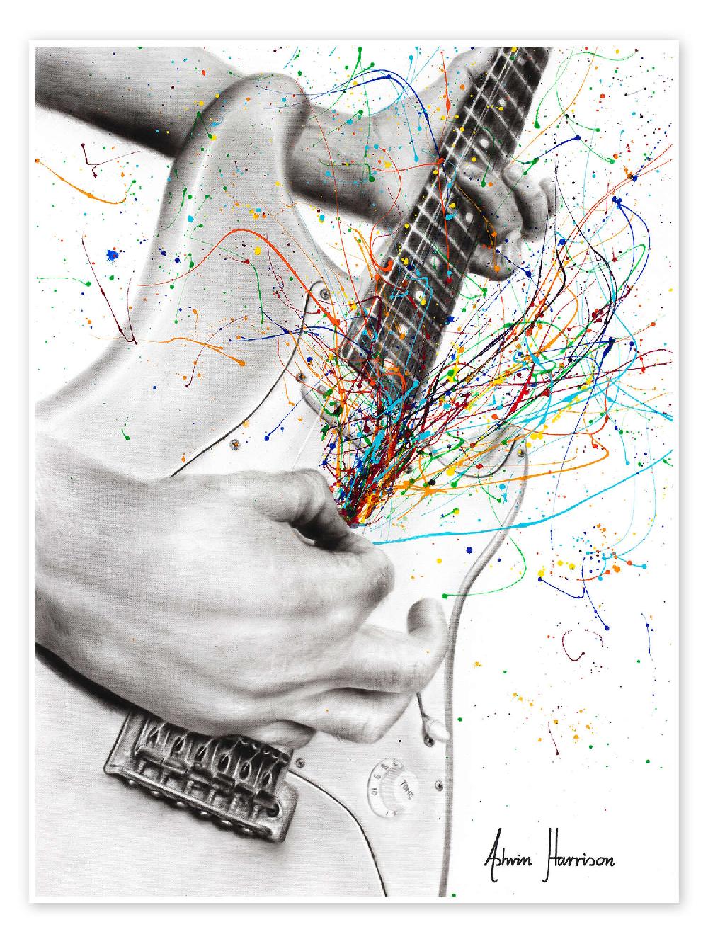 posterlounge Poster Gitaarsolo