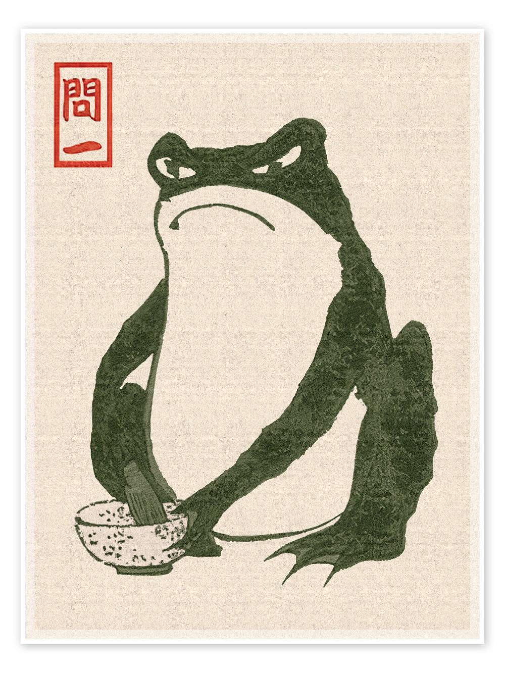 posterlounge Poster Grumpy Toad III