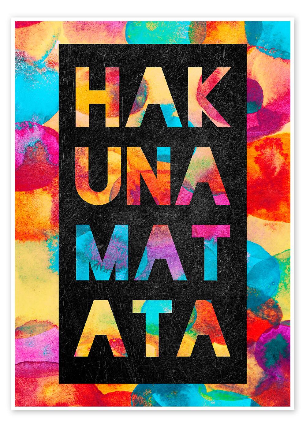 posterlounge Poster Hakuna Matata