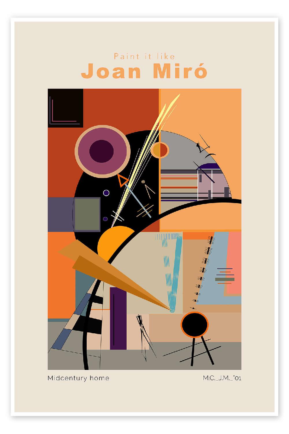 posterlounge Poster Joan Miró - Midcentury Home