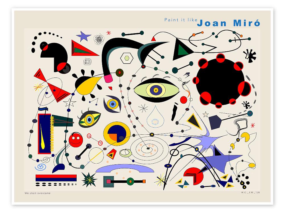 posterlounge Poster Joan Miró - We Shall Overcome