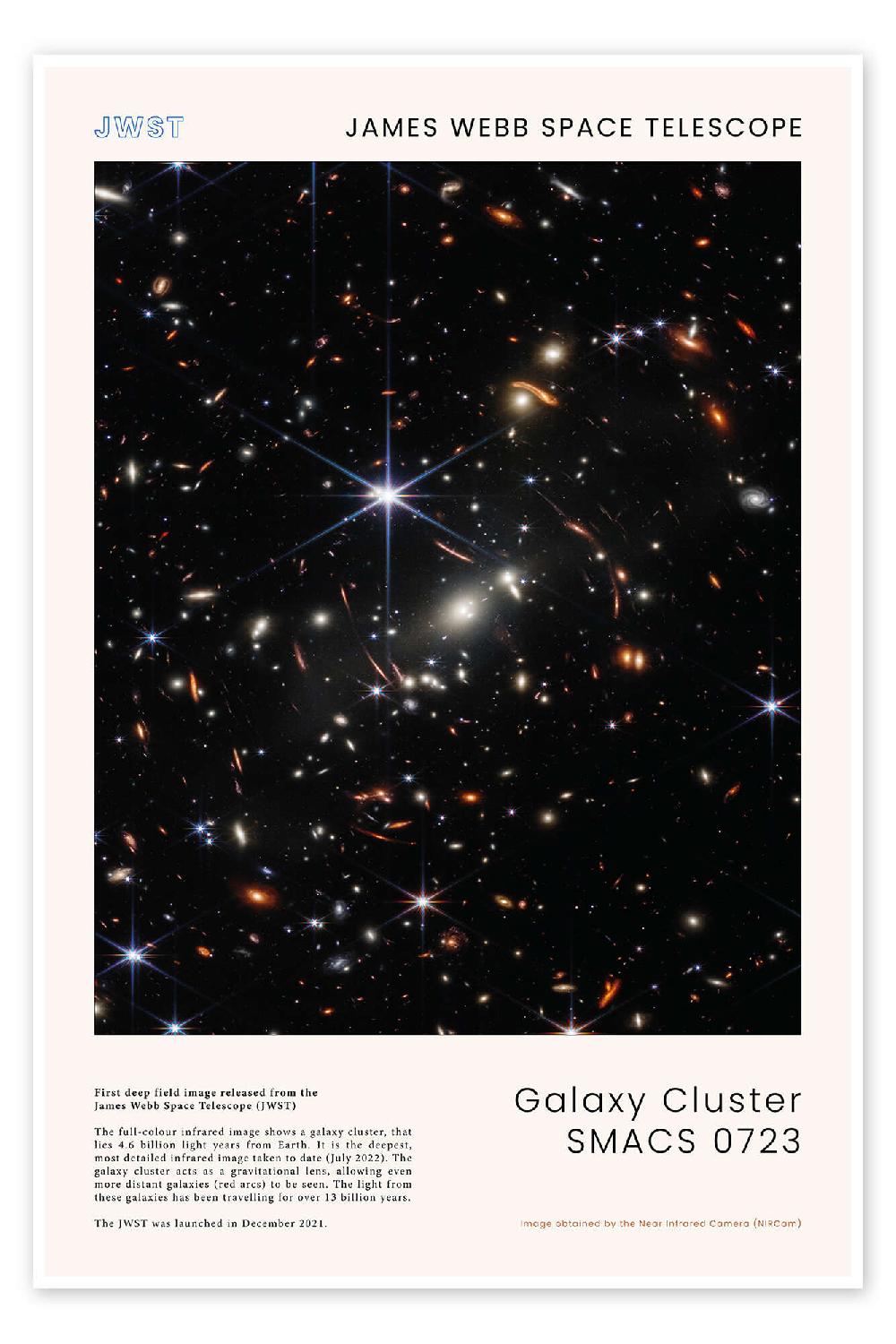 posterlounge Poster JWST - Galaxy cluster SMACS 0723