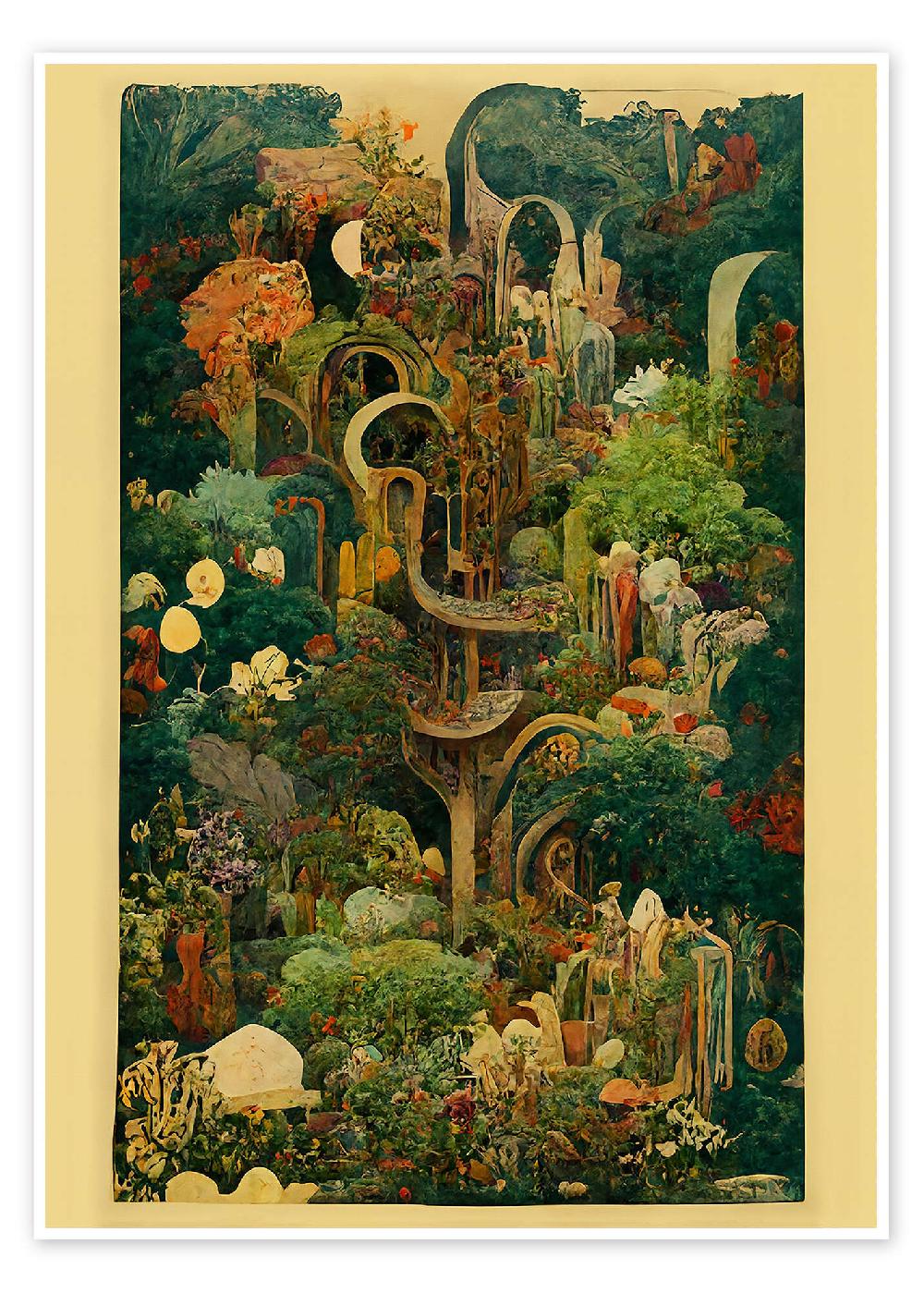 posterlounge Poster Magic Gardens - Collage V