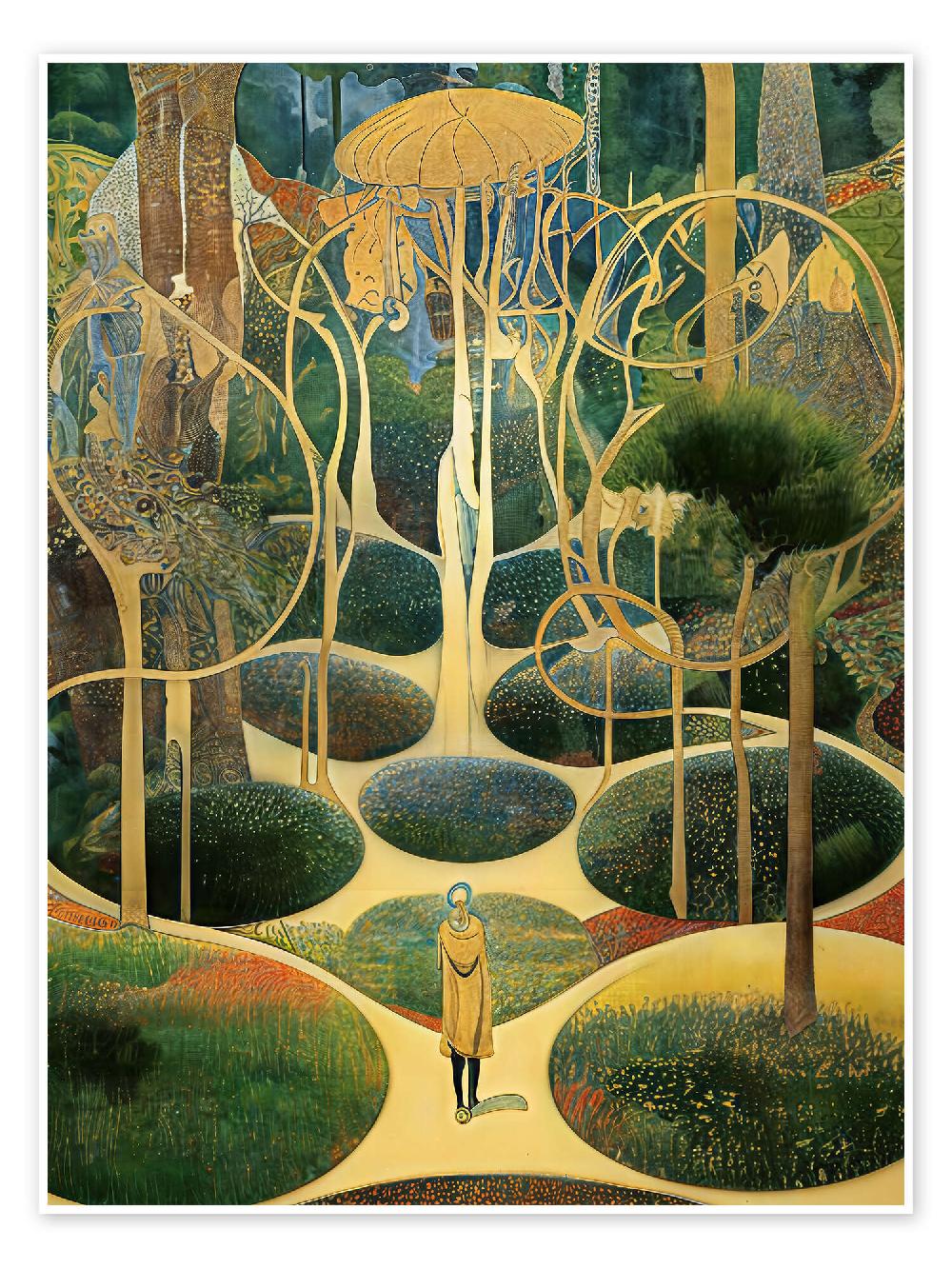 posterlounge Poster Magic Gardens - Collage VII