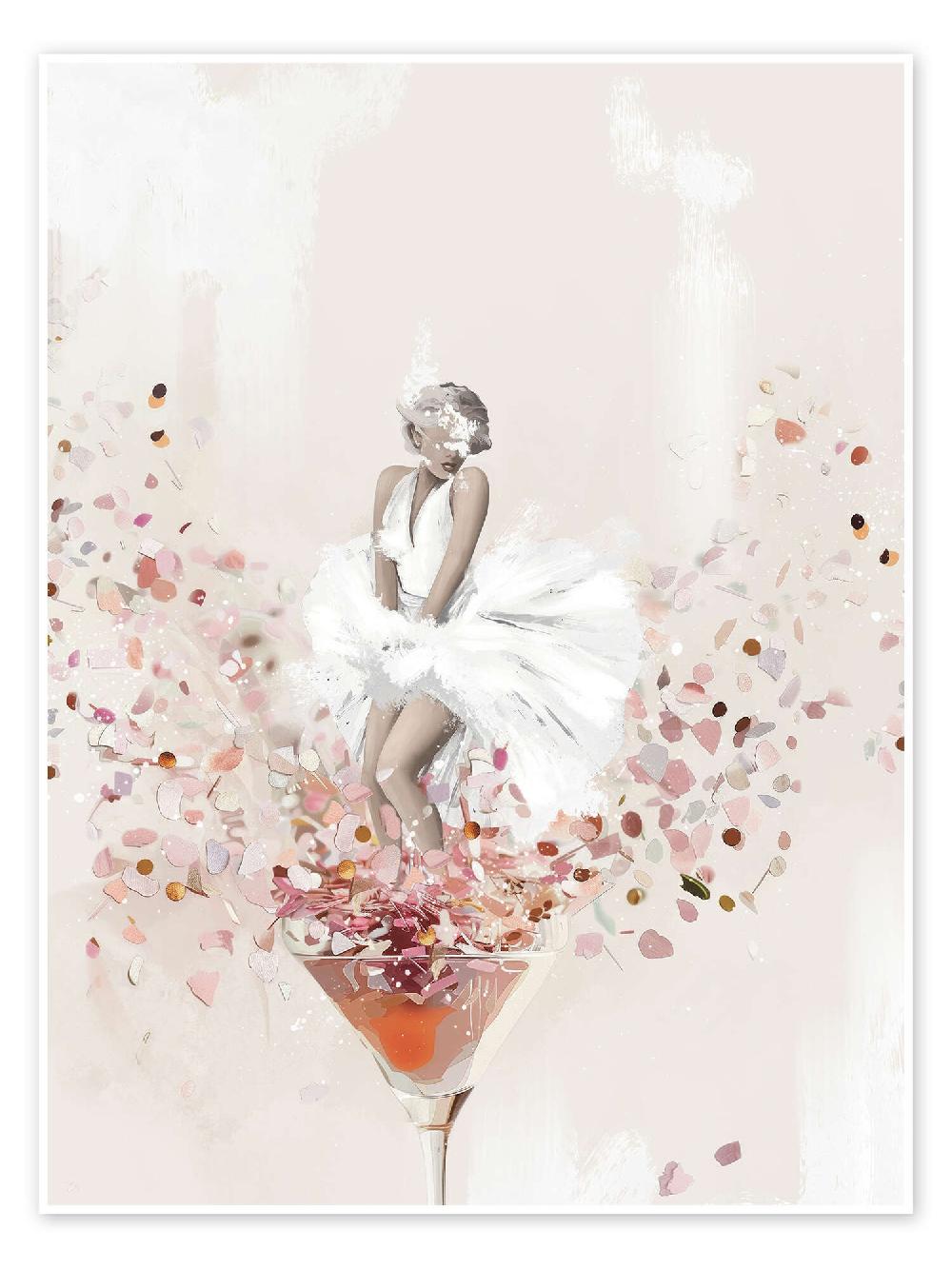 posterlounge Poster Martini Marilyn