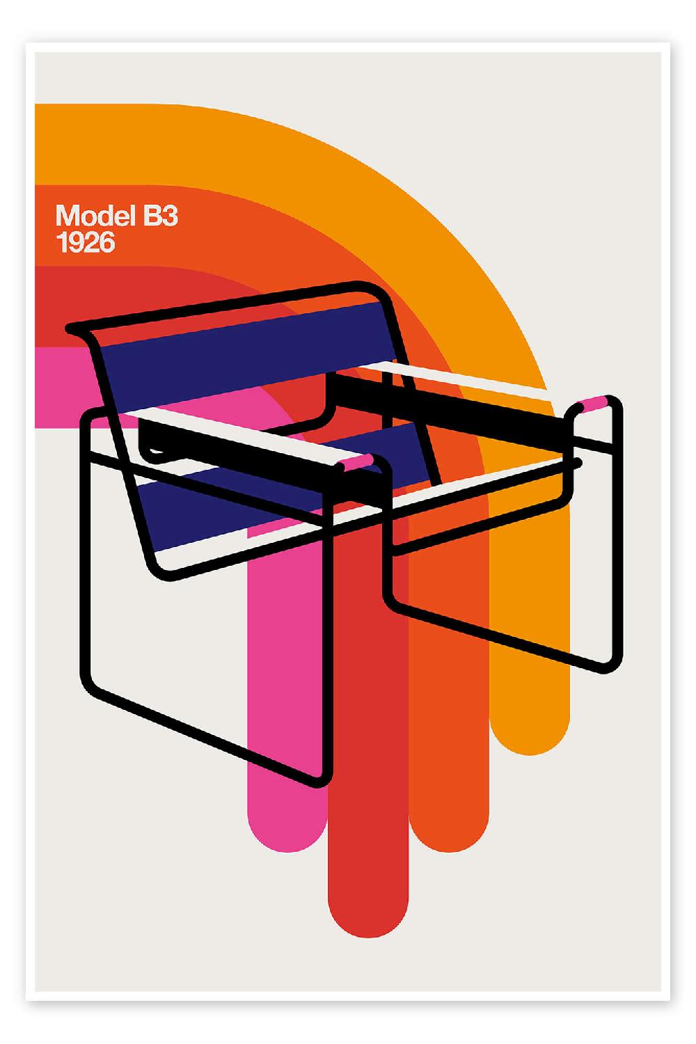 posterlounge Poster Model B3 1926