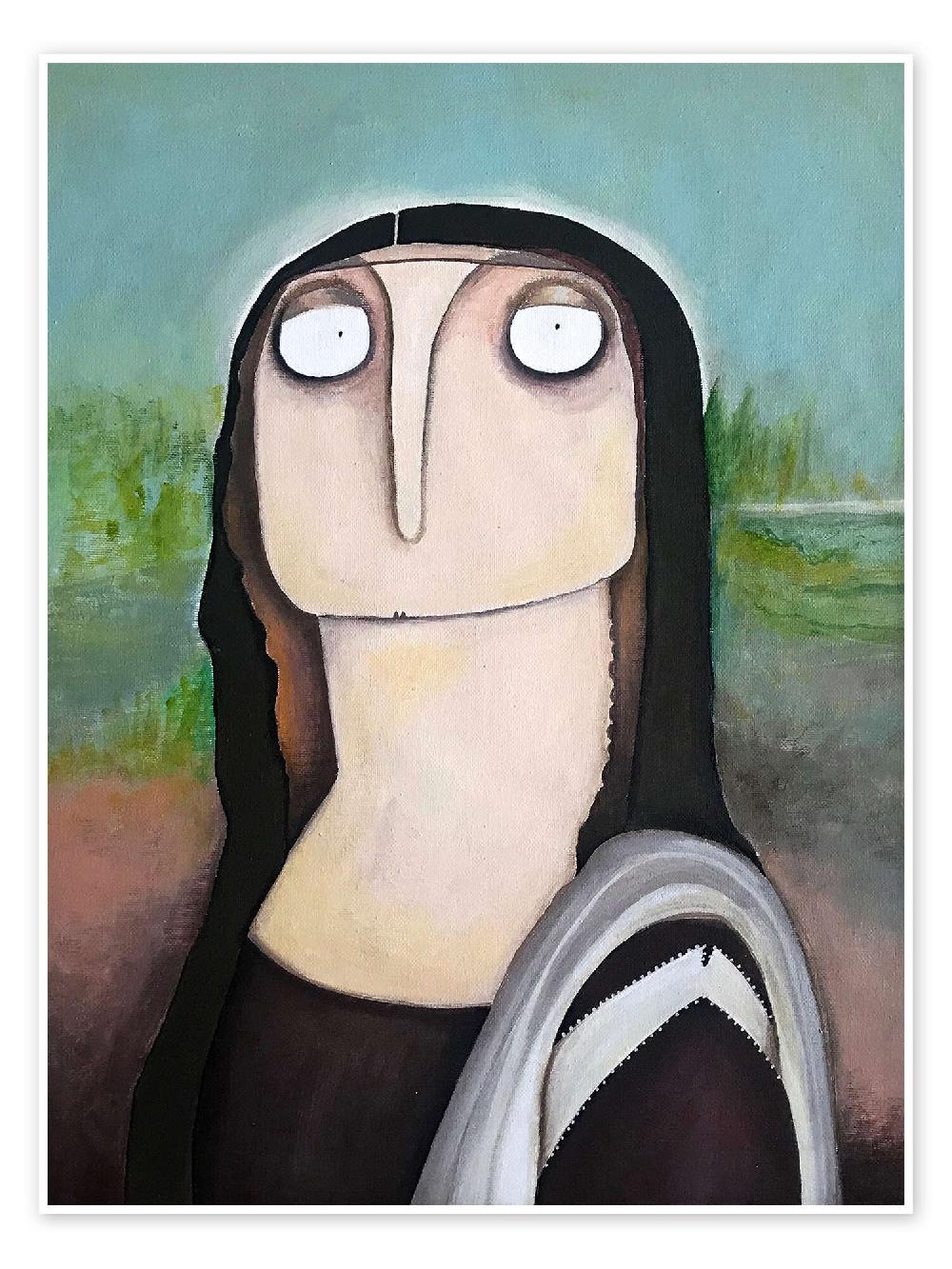 posterlounge Poster Mona Lisa Based on da Vinci