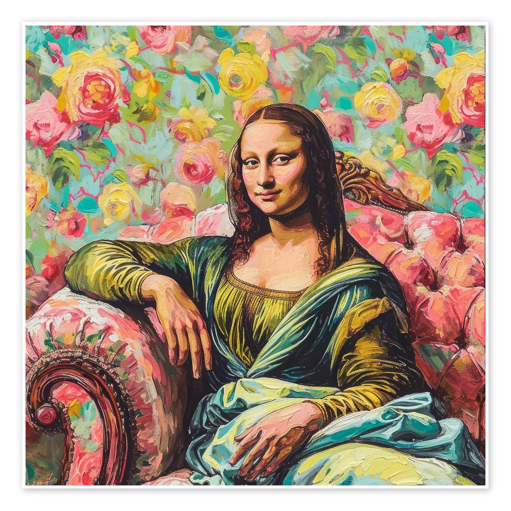 posterlounge Poster Mona Lisa On The Sofa