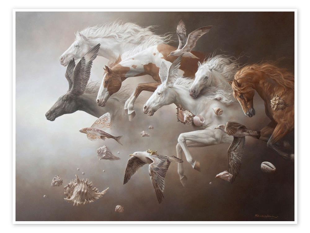 posterlounge Poster Neptune's horses