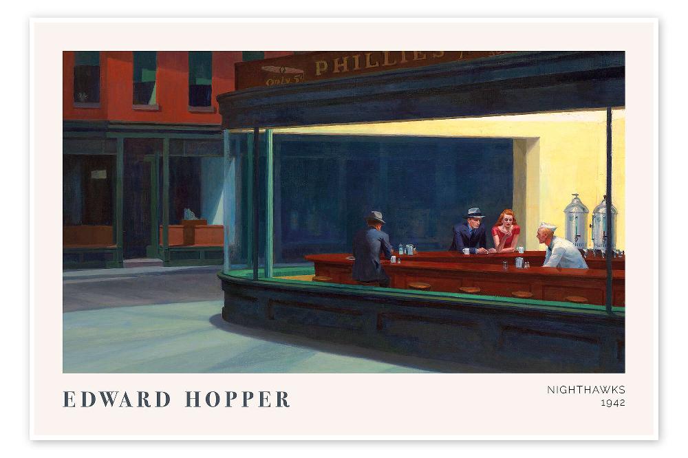 posterlounge Poster Nighthawks 1942