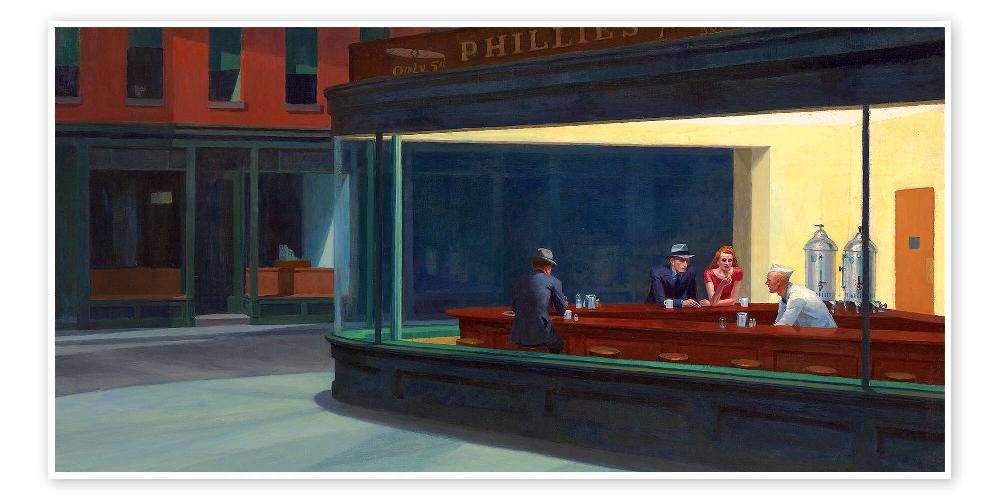 posterlounge Poster Nighthawks