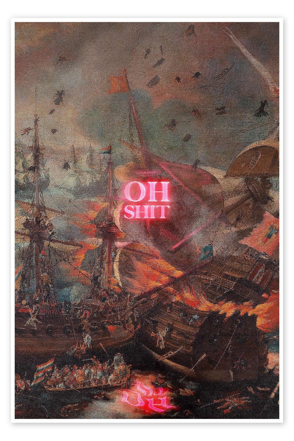 posterlounge Poster Oh Shit