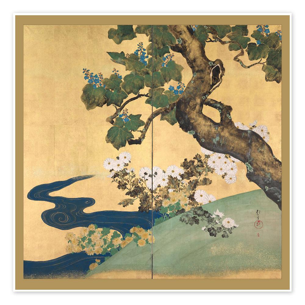 posterlounge Poster Paulownias and Chrysanthemums