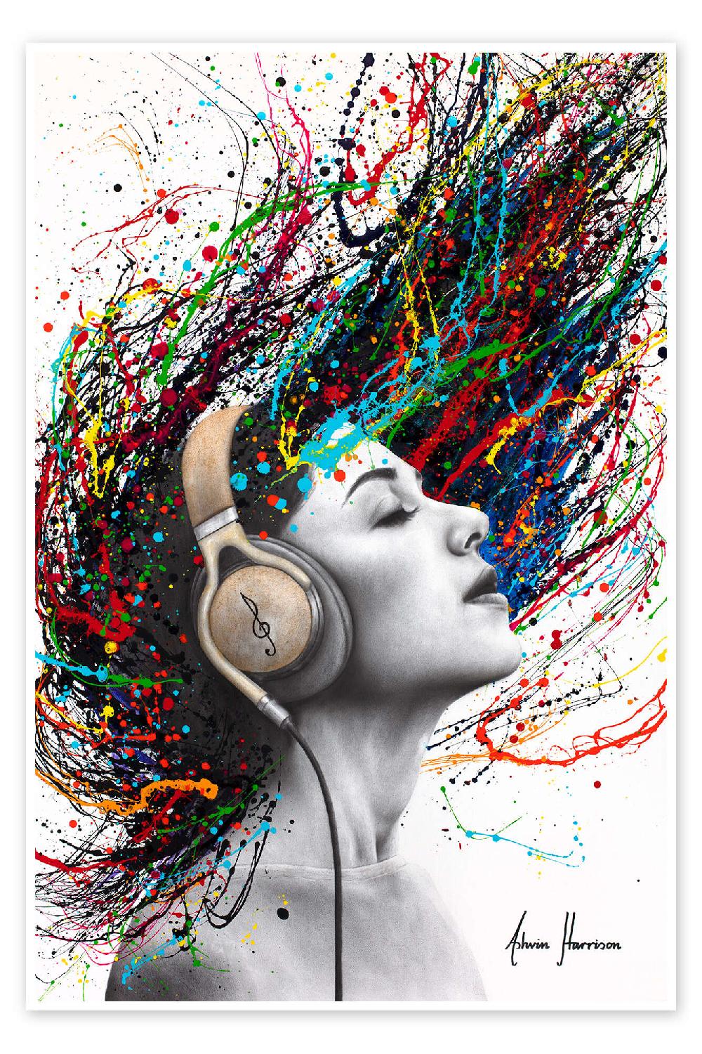 posterlounge Poster Playing her tune